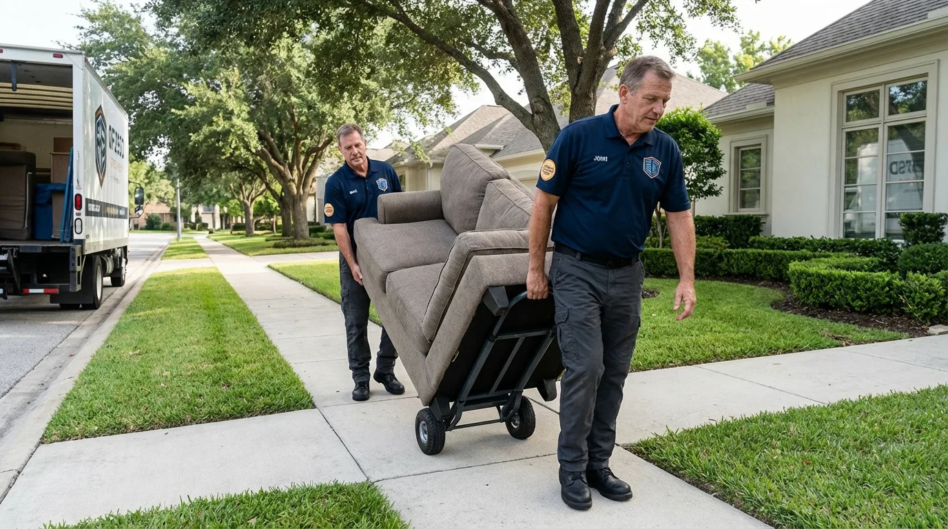 Local residential moving crew loading furniture in Twin Falls, ID